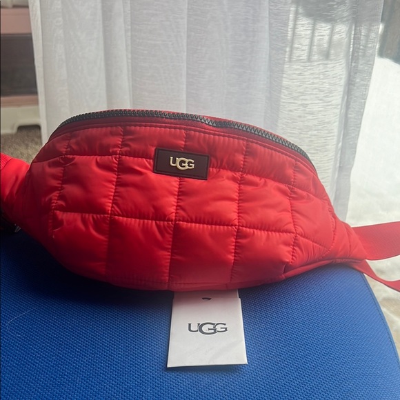 UGG Red Quilted Belt Bag - Picture 1 of 3